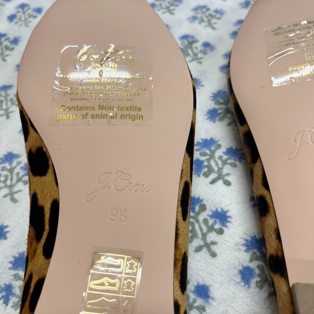 NIB J.Crew leopard print calf hair ballet flats - Picture 16 of 16